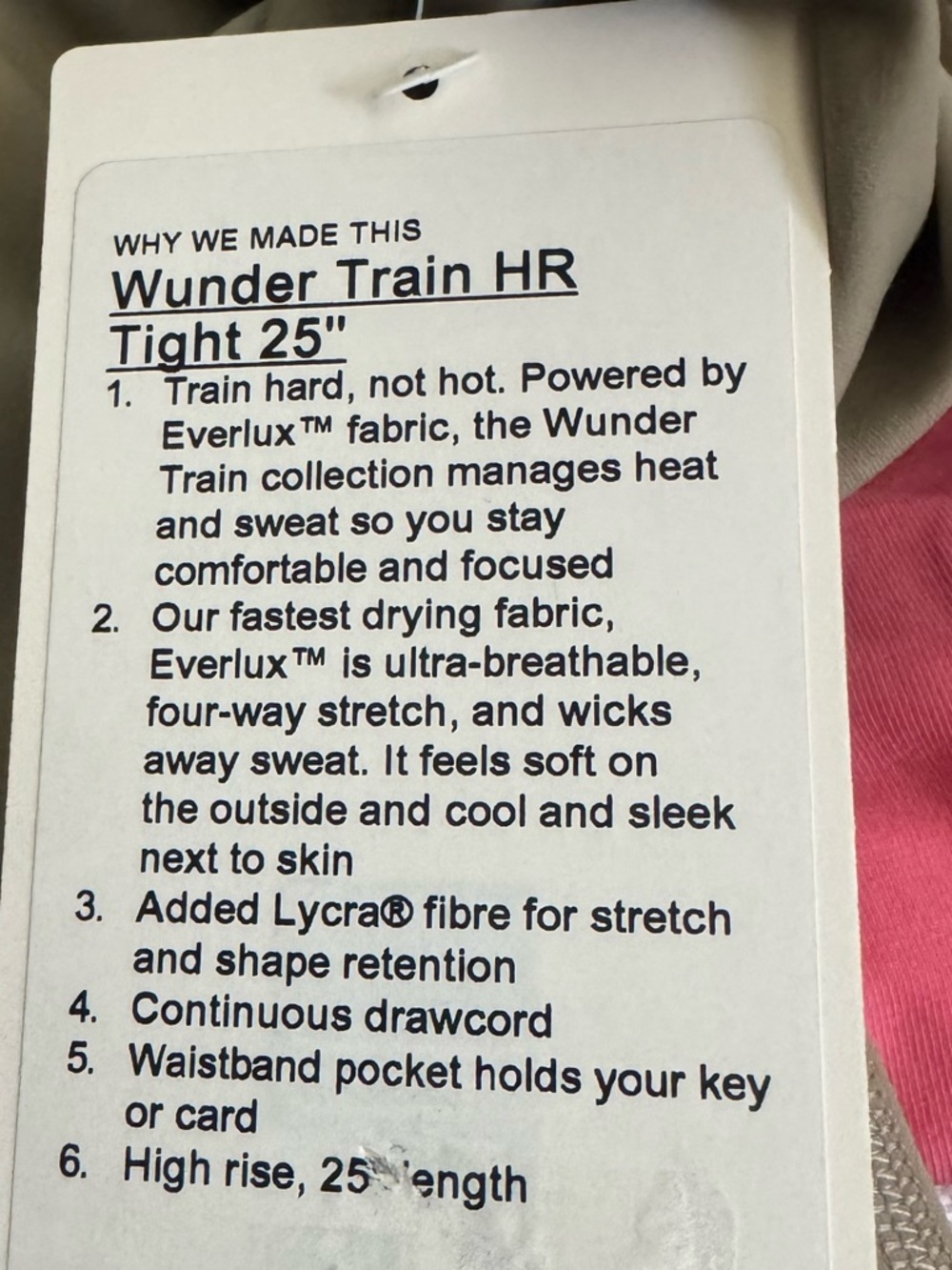 Lululemon Wunder Train High Rise Leggings - Picture 6 of 6